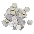 thumbnail image 1 of 50Pieces 16 Mm Round Blank Cabochon Tray Base Bezel Setting Single Loops Charms Pendant Bracelet Connector Findings, 1 of 8