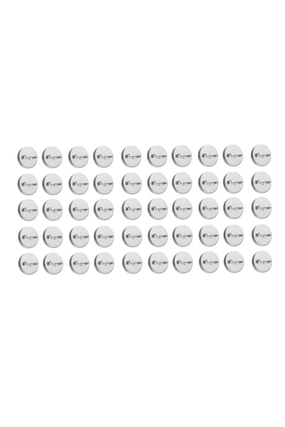 50Pieces Brooch Base Tray 25mm Round Stainless Steel Brooch Base Tray for Jewelry and Lapel Pin Making