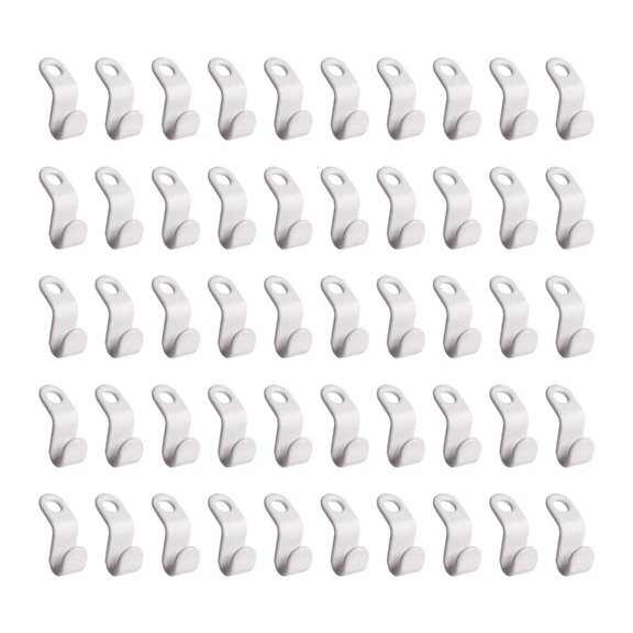 50Pieces Hanger Hooks Plastic Magic Hanger Hooks for Hangers Space Saving