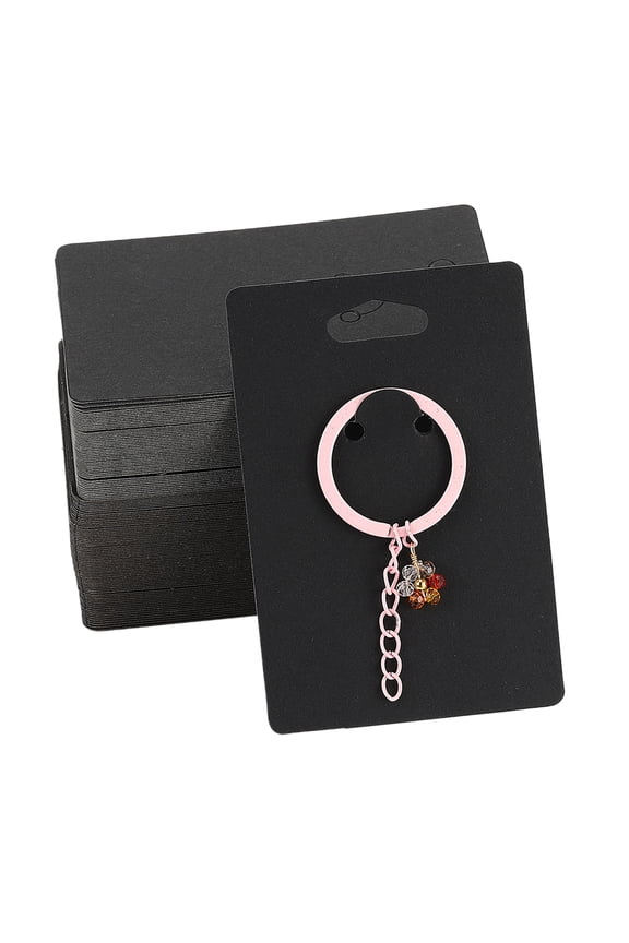50pcs Keychain Display Cards Keychain Card Hold Cardboard for Keyring Jewelry Display Packaging for Selling Retail Card