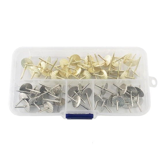 50Pcs Gold and Silver Picture Frame Hangers Kits Multipurpose Hanging Tacks for Wall Art Display Photo Nails Hooks