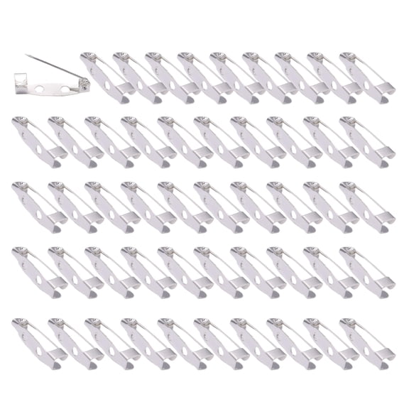 50Pieces Safety Pins Secure Back Clasp with Easy Sewing Holes For Craft Project Sewing And Creative Accessories Kits