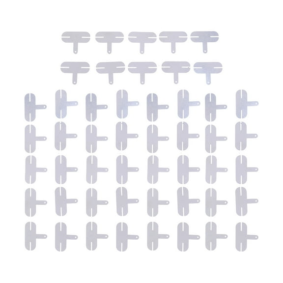 50Pieces T Shape Metal Strips for 18650 Pack Spots Welding High Conductivity Connection Sheets for Power Tool