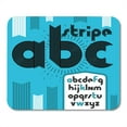 thumbnail image 1 of 50S Trendy Modern Lowercase Alphabet Letters ABC Funky Bold for Use As Created Using Stripy Parallel Mousepad Mouse Pad Mouse Mat 9x10 inch, 1 of 3