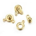 thumbnail image 1 of 50Set 201 Stainless Steel Snap Clasps Mixed Color 15x9x5mm Hole: 1.5~1.8mm, 1 of 2