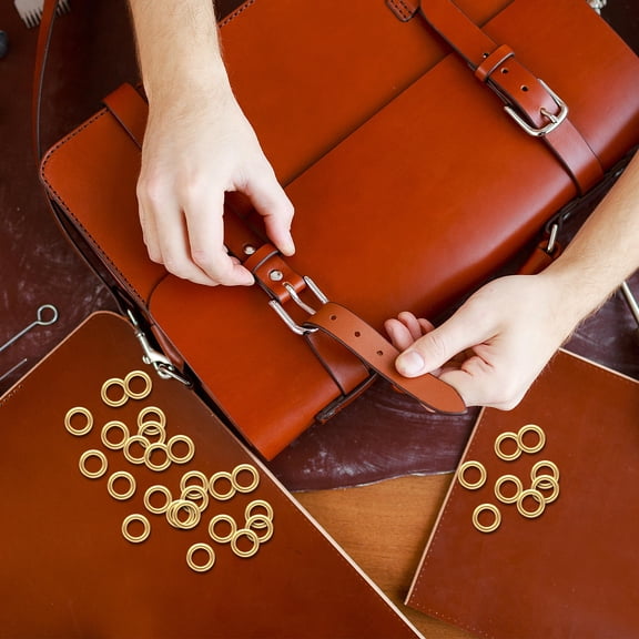50Sets Copper Eyelets Button Set for DIY Use with Durable Metal Fasteners for Fabric and Shoes