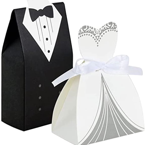 50Sets Wedding Candy Boxes Wedding Favor Wedding Dress Pattern