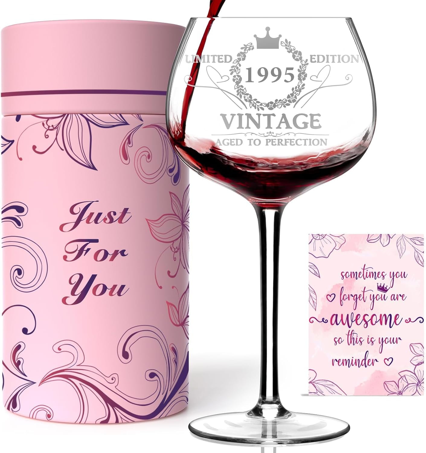 DUUV 50th Birthday Tumbler For Women – 40oz Rainbow Leopard Print, Insulated & Fun
