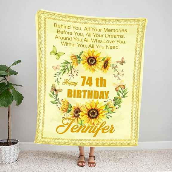 50Th Birthday Gift, Birthday Blanket, 50Th Friendship Throws Blanket Gifts Birthday, Birthday Blanket for Women Daughter Grandma, Ladies Gifts for Birthday, Happy Birthday Friend Gift A3