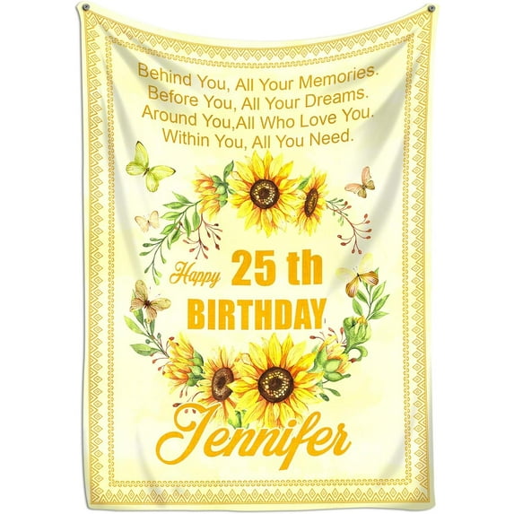 50Th Birthday Gift, Birthday Blanket, 50Th Friendship Throws Blanket Gifts Birthday, Birthday Blanket for Women Daughter Grandma, Ladies Gifts for Birthday, Happy Birthday Friend Gift A3