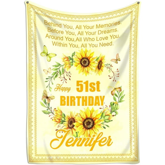 50Th Birthday Gift, Birthday Blanket, 50Th Friendship Throws Blanket Gifts Birthday, Birthday Blanket for Women Daughter Grandma, Ladies Gifts for Birthday, Happy Birthday Friend Gift A3