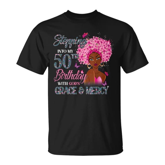 50Th Birthday Squad Stepping Into 50 Years Old Black TShirt
