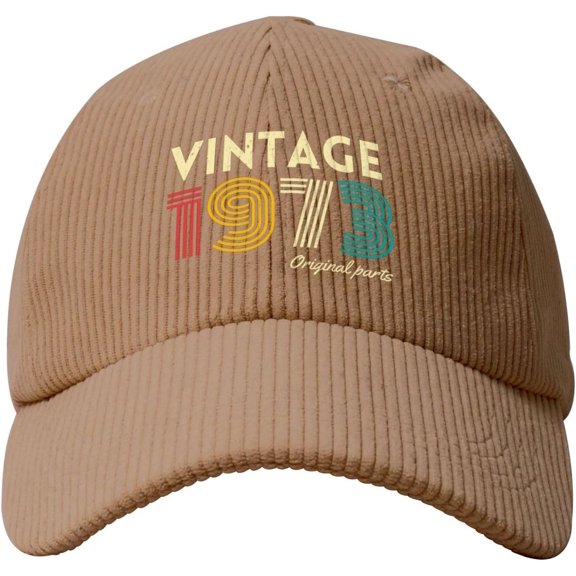 50Th Birthday Vintage 1973 Original Parts Baseball Cap Sun Hat Gift Women Cowboy Hat Trucker Hat Men Dad Hat Beige