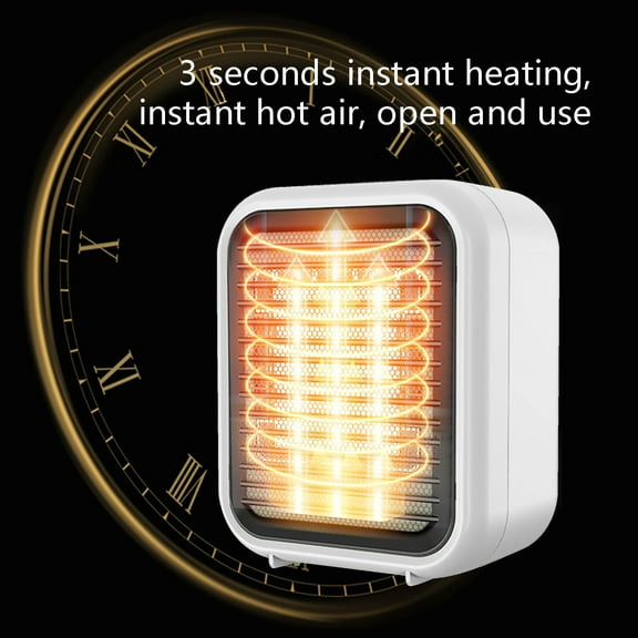 50V-220V Wide Voltage Heater, Portable Desktop Heating Fan for Global Use, Home Office Mini Heater