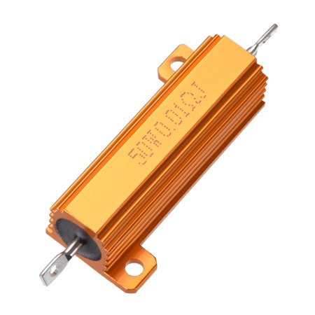 50W 0.01 Ohm Aluminium Housing Chassis Mount Wirewound Power Resistor Glod 1pcs