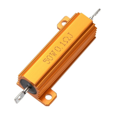 50W 0.1 Ohm Aluminium Housing Chassis Mount Wirewound Power Resistor Glod 1pcs