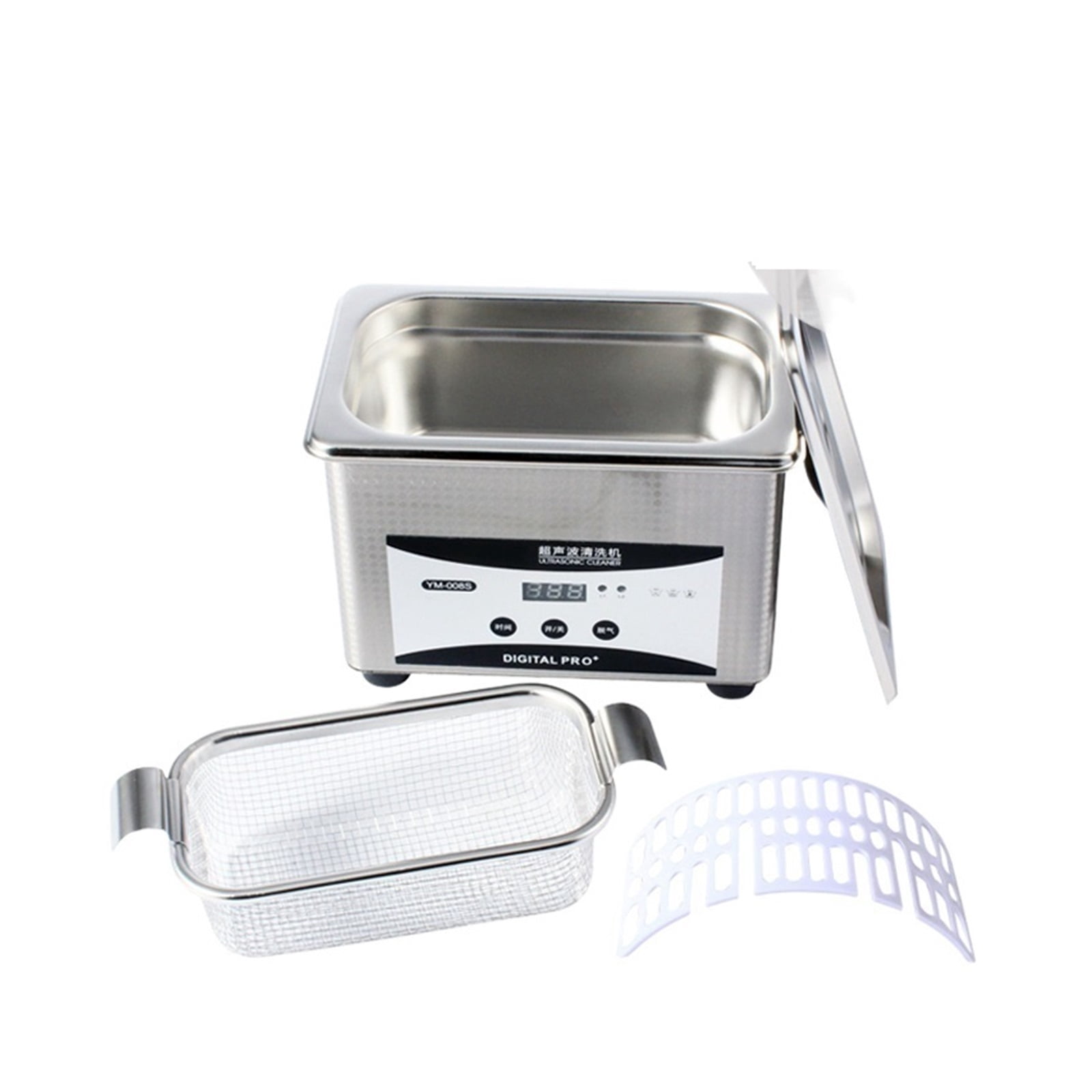 50W 0.8L Ultrasonic Cleaner Stainless Steel Washing Bath Machine Glasses Jewelry Watch Mini Ultrasound Wave Cleaning Tank
