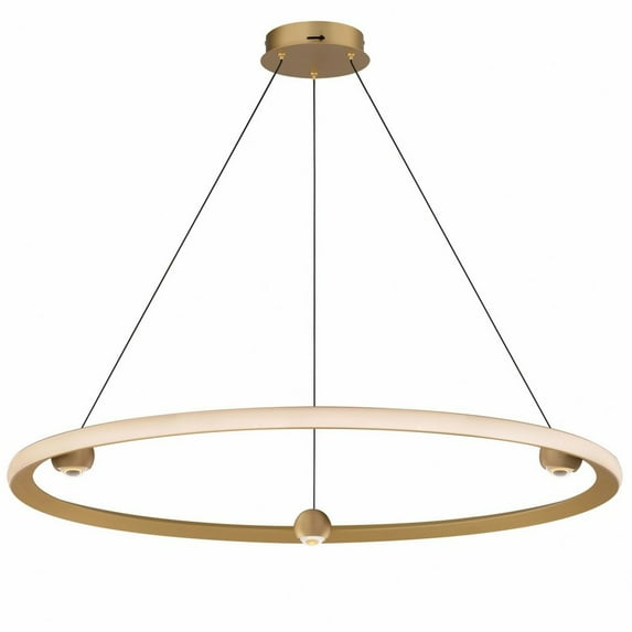 50W 1 Led Cct Select Ring Pendant-2.75 Inches Tall And 40 Inches Wide-Gold Finish Et2 Lighting E23514-Gld