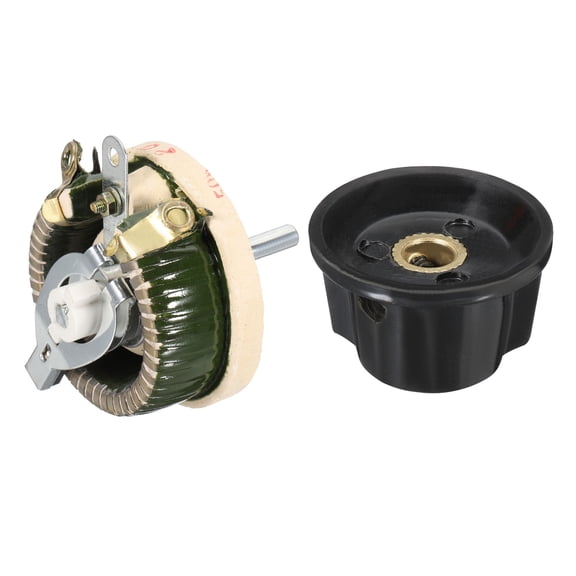 50W 1 Ohm Rheostat, Ceramic Rheostat Adjustable Resistor High Power Wirewound Potentiometer Variable Resistor with Variable Control Knob Cover