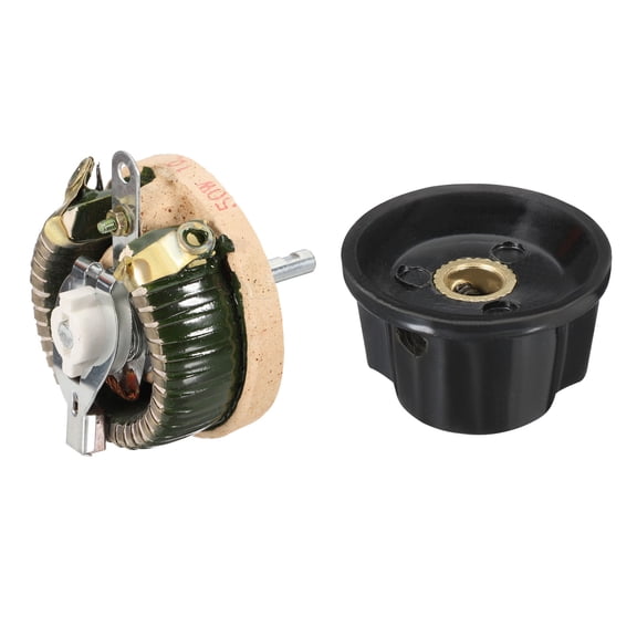 50W 1 Ohm Rheostat, Ceramic Rheostat Adjustable Resistor High Power Wirewound Potentiometer Variable Resistor with Variable Control Knob Cover