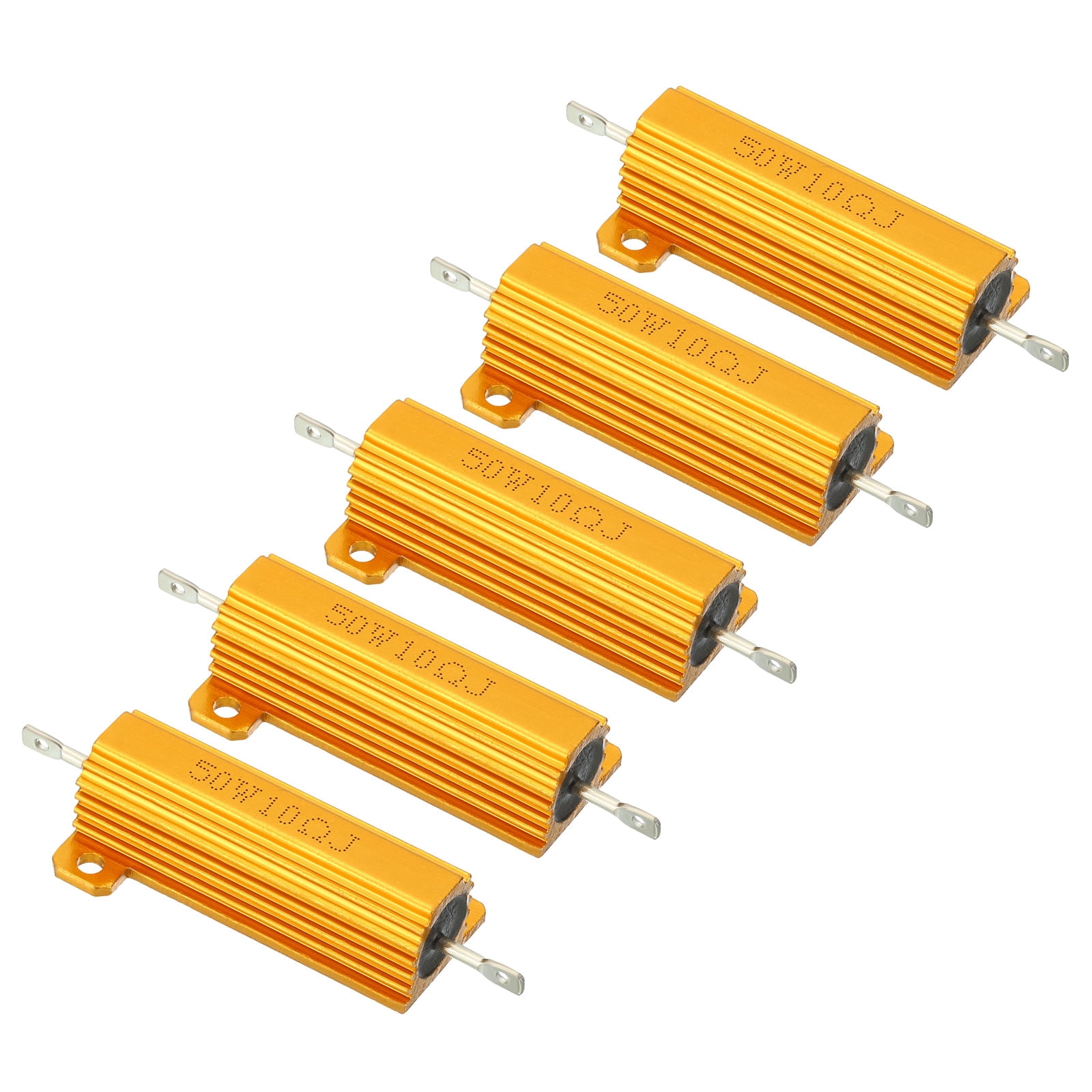 Résistance Charge Aluminium 100W 20 Ohm - Lot De 4, Montage Vis, Tolérance 5% - Pour Audio, Alimentations
