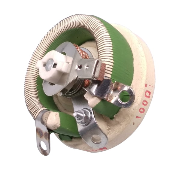 50W 100 Ohm High Power Wirewound Potentiometer, Heavy Duty Variable Resistor Rheostat for Industrial Controls and Power Applications