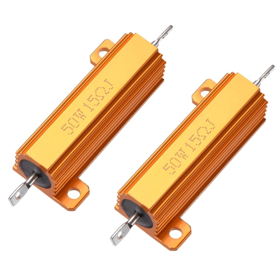 50W 15 Ohm 5% Aluminum Housing Resistor Screw Wirewound Load Resistors 2pcs