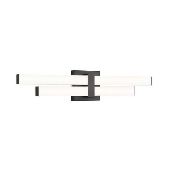 50W 2 Led Bath Vanity in Modern Style-5 inches Tall and 25 inches Wide-Matte Black Finish Bailey Street Home 372-Bel-5171935