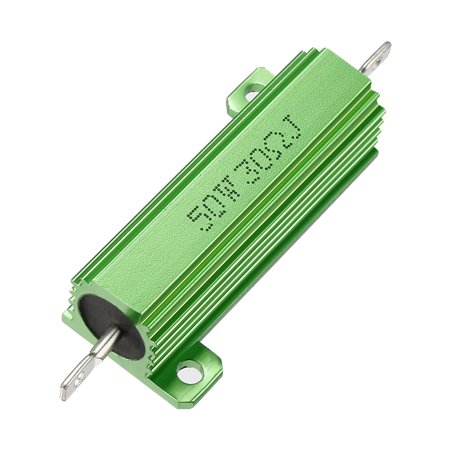 50W 30 Ohm Aluminium Housing Chassis Mount Wirewound Power Resistor Green 1pcs