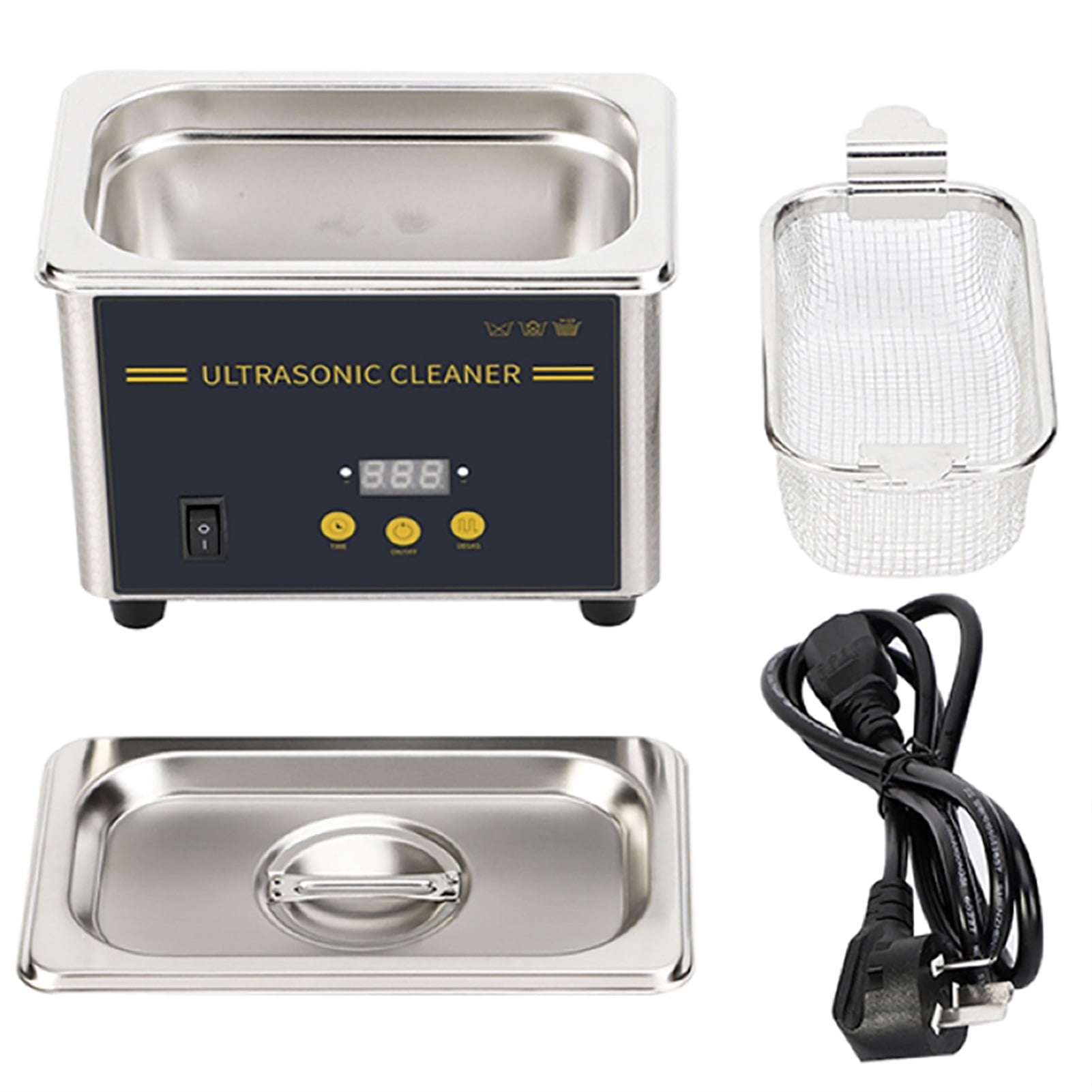 50W 800ML Ultrasonic Cleaner 40kHz For Gold Sliver Jewelry Glasses Jade Necklace Oxides Rust Oil Washer ,Strong Cleaning