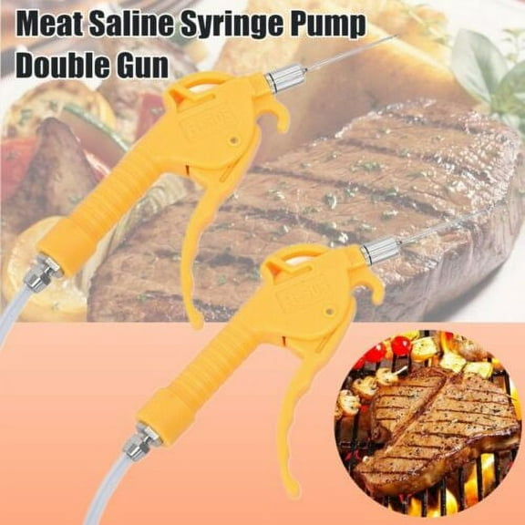 50W Electric Injector Meat BBQ Meat Saline Syringe Pump Single Double Gun