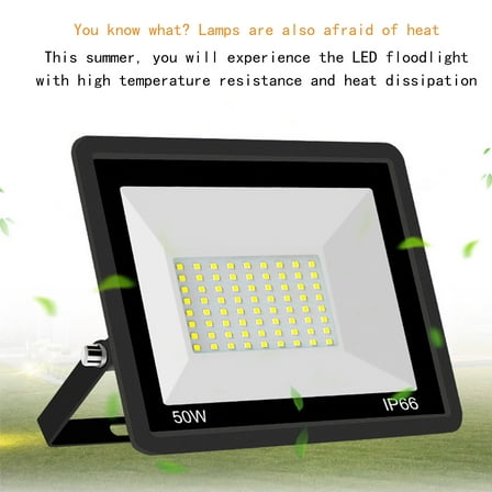50W LED Flood Light,3000LM Super Bright IP66 Waterproof Outdoor Security Light,6000K Daylight Commercial Lighting for Stadium Garden Warehouse Arena Holiday Gifts