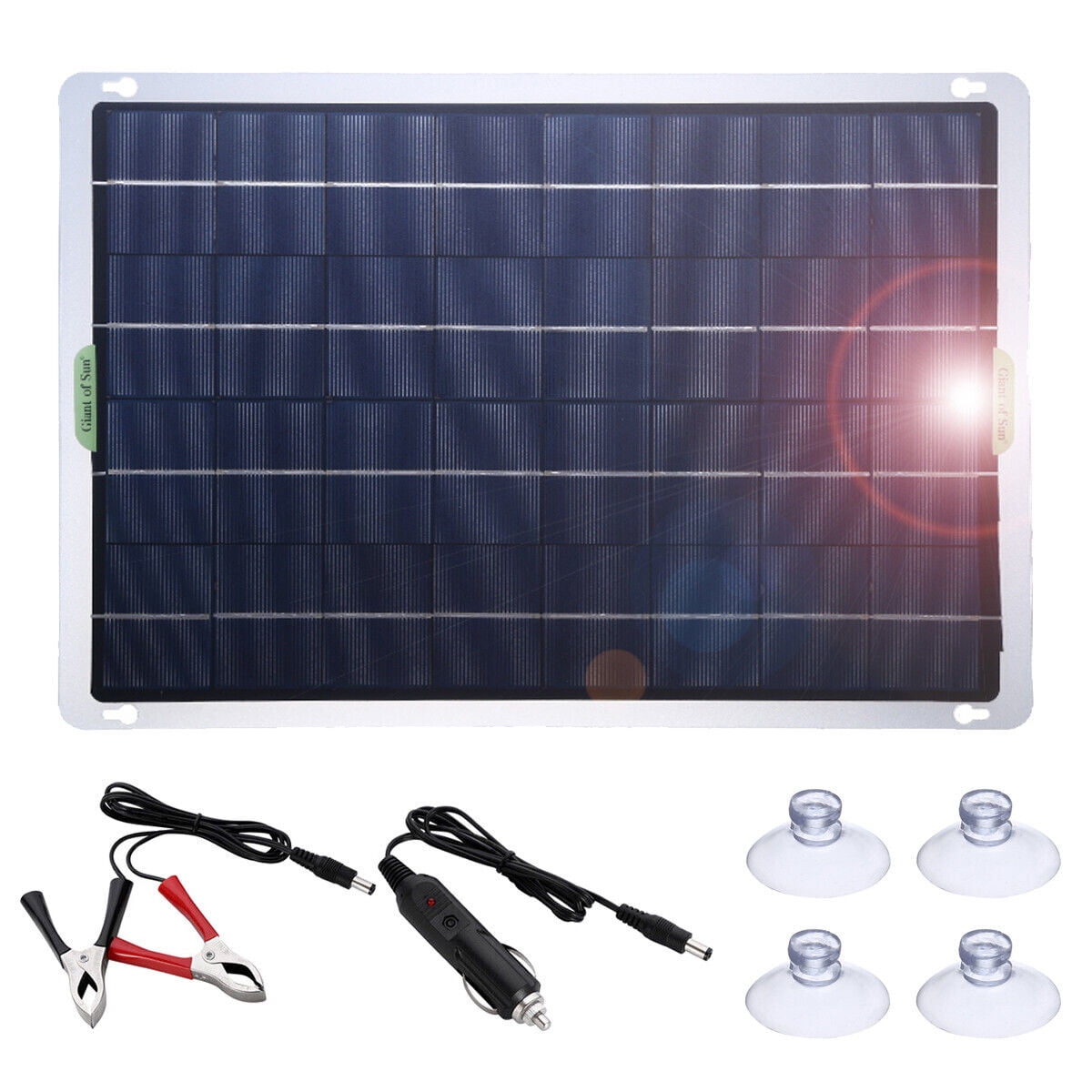 50W Large Solar Panel Kits 12V Monocrystalline Battery Charger for RV ...