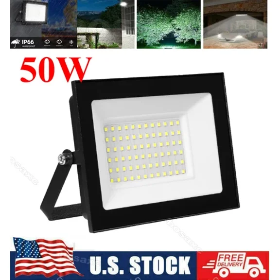 50W Led Flood Light Outdoor Security Spotlight Landscape Garden Yard Work Lamp
