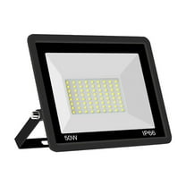 50W Led Floods Super Bright 3000Lm 6000K Daylight Ip66 Security Outdoor Led Arenas Lights Commercial Lighting Floodlight 8.07In X 6.38In X 0.79In