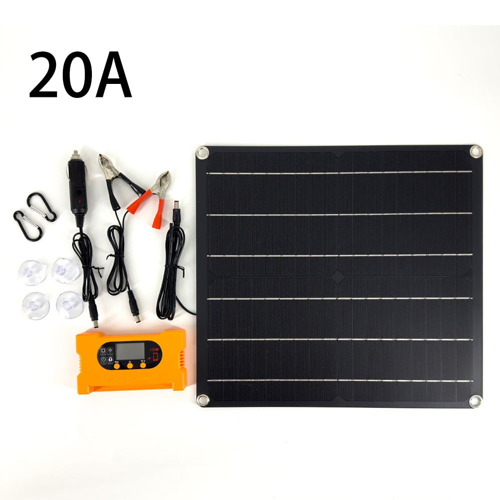 50W Solar Panel Kit Battery Charger Controller for Car Van Caravan Boat
