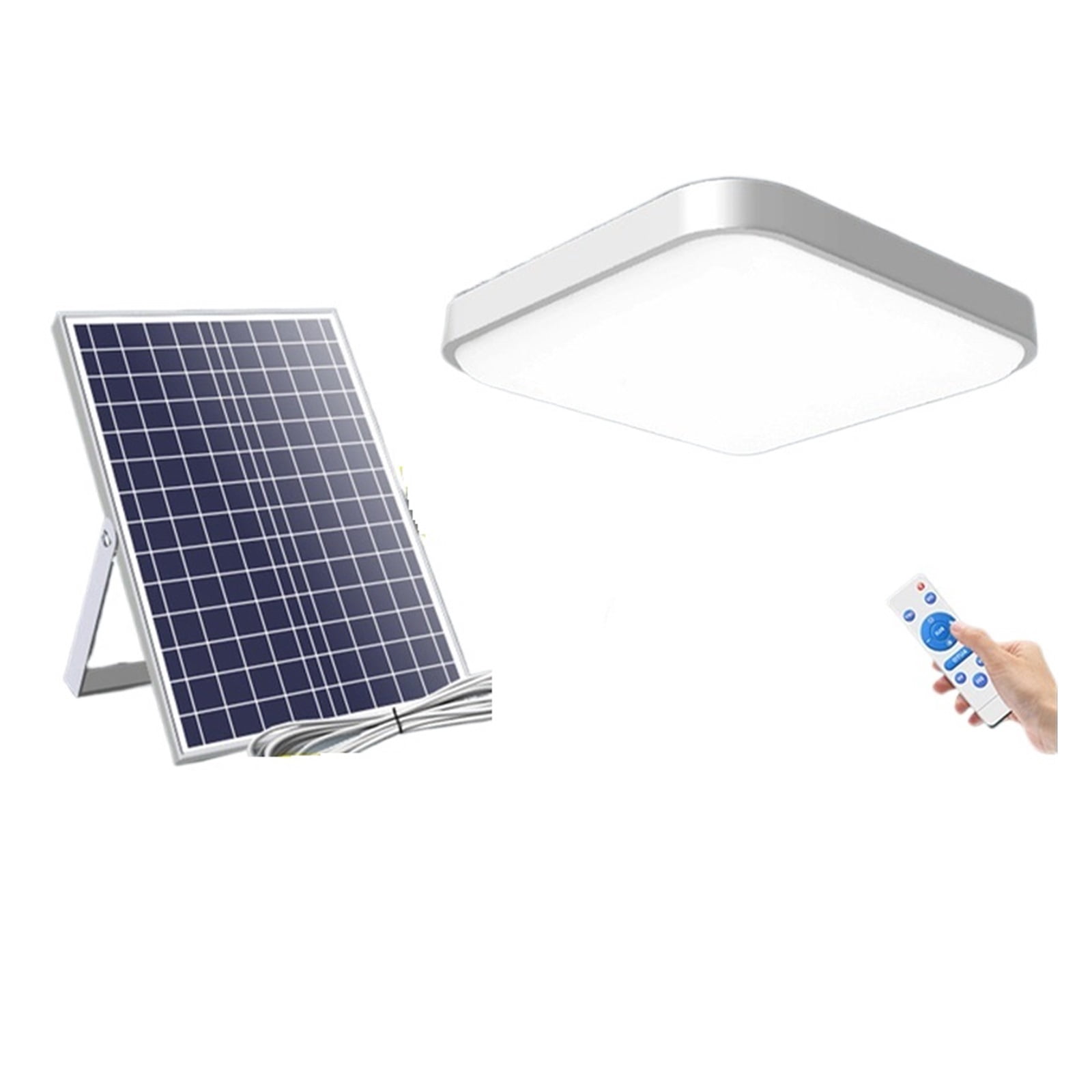 50W Square Solar Ceiling LED lights indoor kitchen household solar light Garden Solar Power Lamp With Line Panel Fixtures Lighting