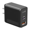 thumbnail image 1 of 50W USB+PD Fast Charger - Automatic Recognition, Overcharge Protection - International Voltage, Portable - for Phones/Tablets/Laptops, Travel/Work, 1 of 5