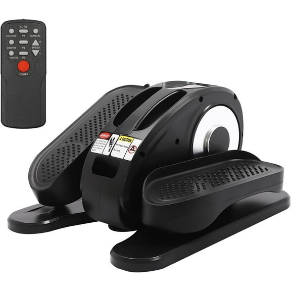 50W Under Desk Elliptical Machine Five-Speed Regulation Electric Seated Foot Pedal Exerciser Mini Elliptical Machines for Seniors Leg Exerciser with Remote Control, LED Screen for Home Office