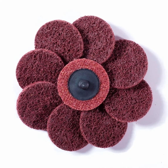 50X 2 Inch Medium Surface Conditioning Discs Roll Lock Die Grinder Sanding Pads