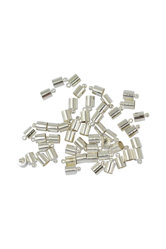 50X 6mm Cord End Tip Cover for Necklace Bracelet Ropes Link Clasp