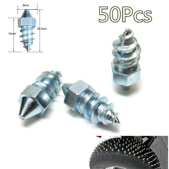 50X Anti Slip Screw Stud Wheel Tire Snow Nail For Auto Motorcycle SUV ATV Truck