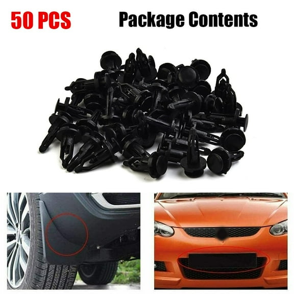 50X Car Fastener Clips Plastic Push Pin Retainer Rivet Door Trim Panel Tool 9mm