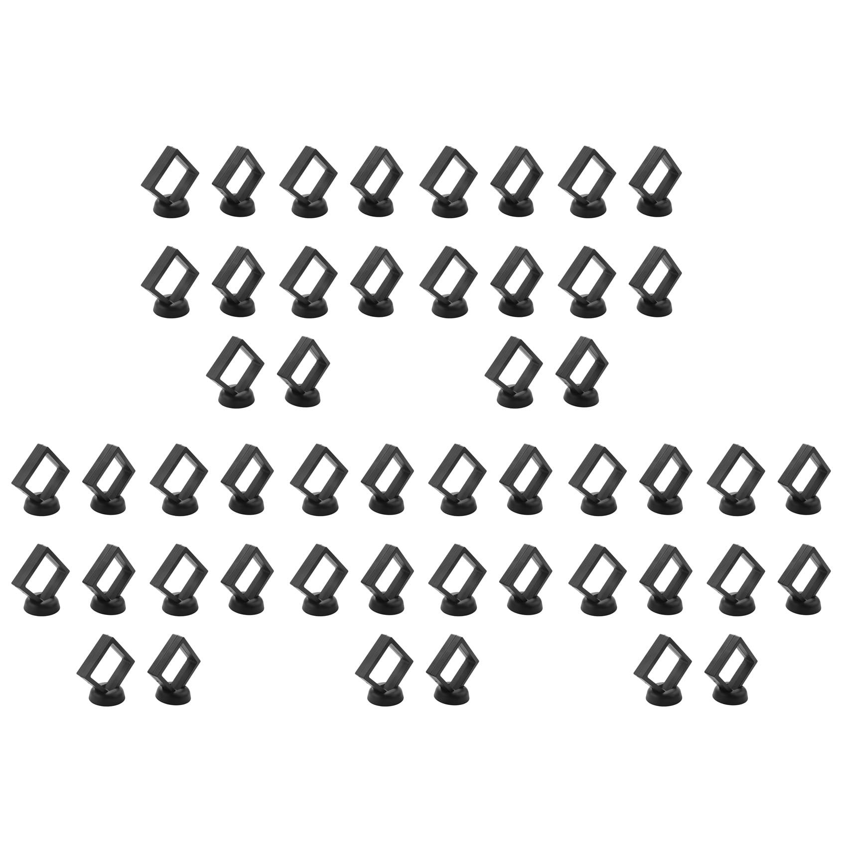 50X Coin Display Box 3D Floating Frame Display Holder with Stands for