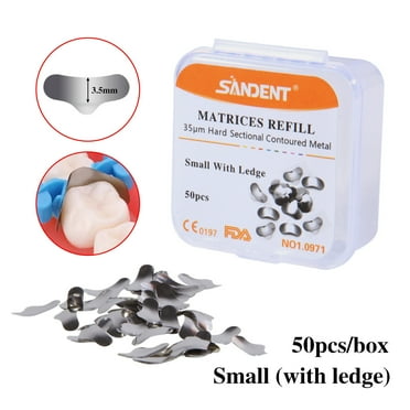 SNAWOP Dental Matrix Bands - 100PCS 50um Stainless Steel Contoured Matrices
