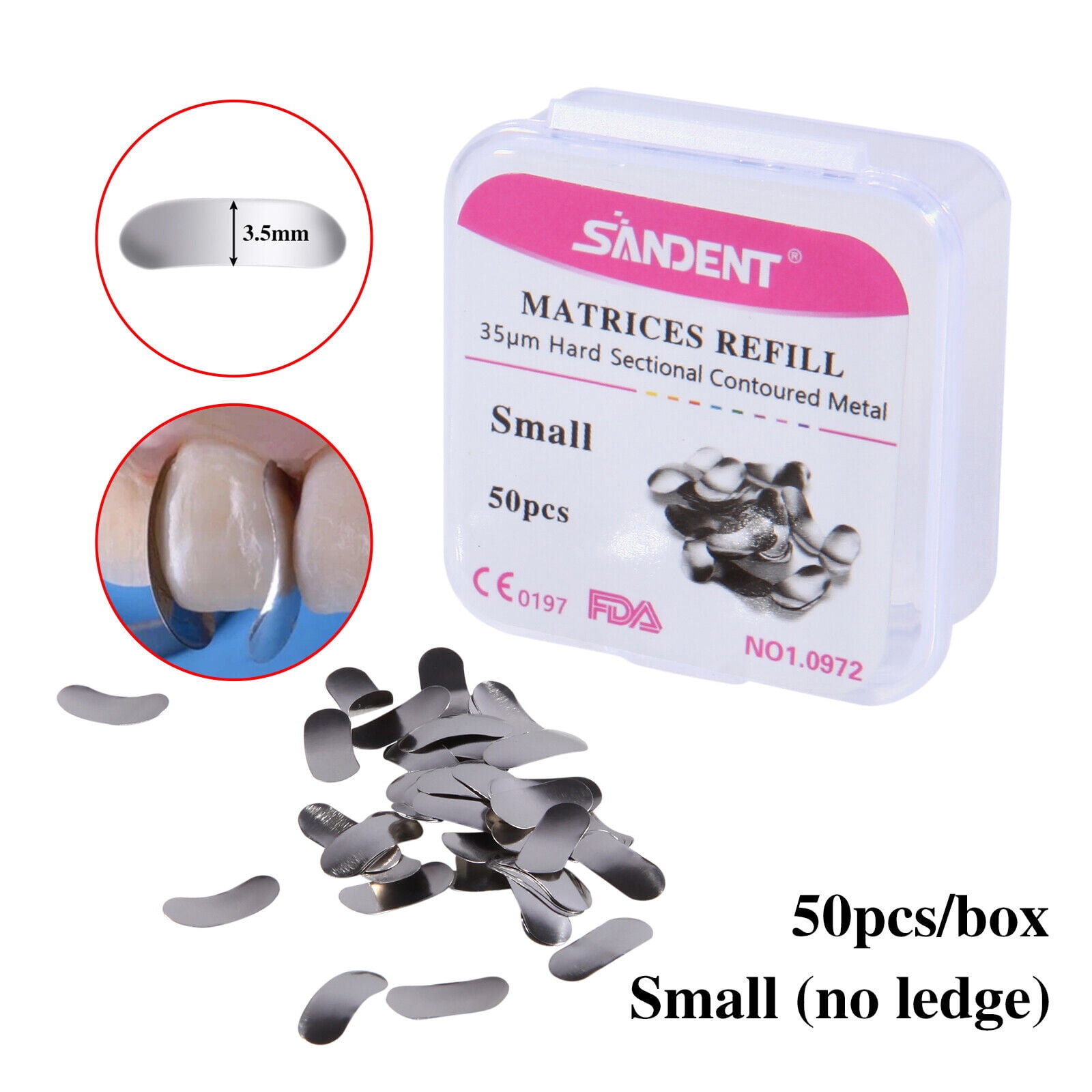 144 Bandes Matricielles Dentaires Tofflemire Universelles - Acier Inoxydable - NEUF - Easyinsmile