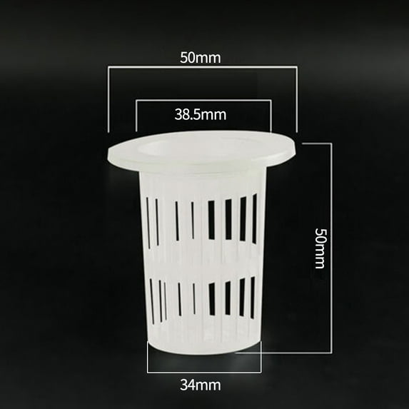 50X Hydroponics Plant Grow Net Cup Mesh Aeroponic Aquaponic Mesh Pot Basket Set