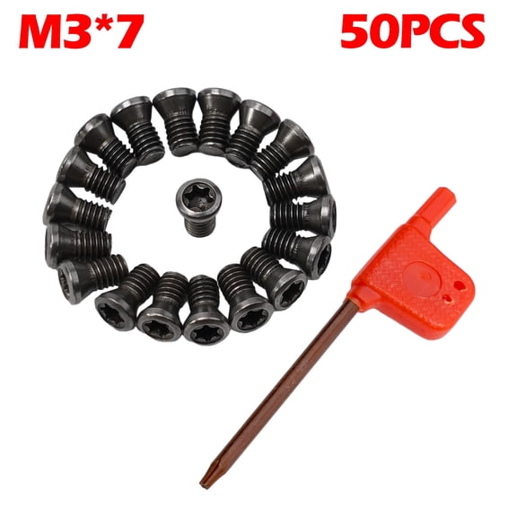 50X M2 M2.5 For M3 For M3.5 M5 Torx Screws For Replace Carbide Blades Cnc Lathe Tools M3X7