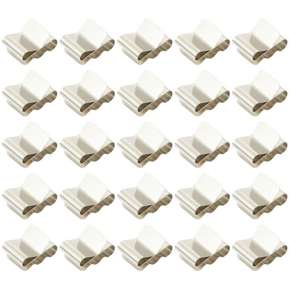50X Trailer Frame Wire Clips, Solar Panel Wire Clips, 304 Stainless Steel Cable Clamps Double-Wire Clips for Wiring Boat Cable