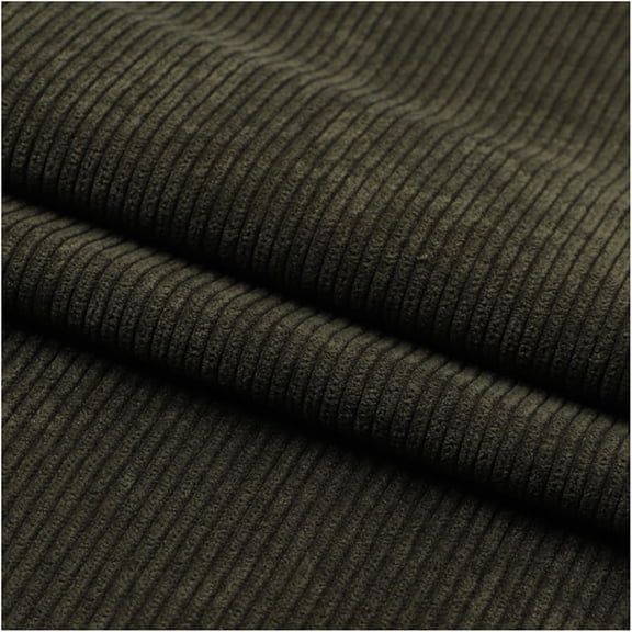 50X155cm Stretch Corduroy Fabric - Solid Plain Thick DIY Sewing Material, Soft 8 Wicks Quilting for Clothing, Dress, Pants, Costume, Sofa, Throws, Pillow Cover (Color: Green 4)